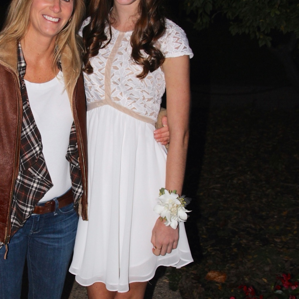 White Cap Sleeve Dress